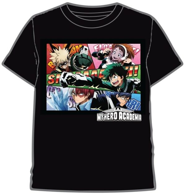 My Hero Academia Viñetas Negro - Talla 8