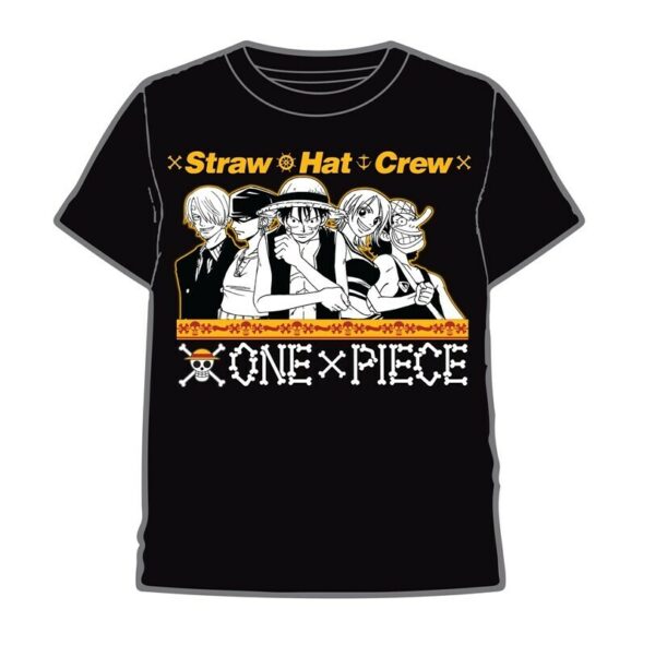 One Piece Straw Hat Crew Negro - Talla 12