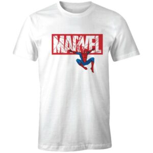 Marvel Logo & Spiderman Color Blanco - Talla 12