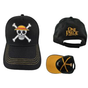 Gorra One Piece Beisbol Skull Negro