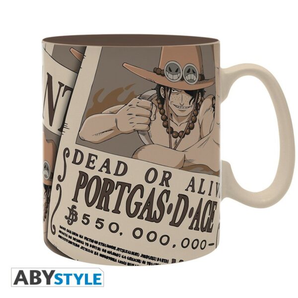 ONE PIECE - Mug - 460ml - Wanted Ace