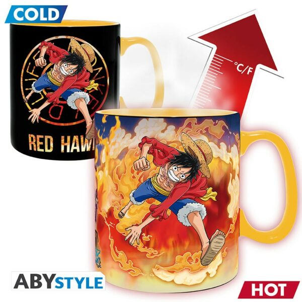 ONE PIECE - Pck Mug Heat Change 460ml+ Coaster