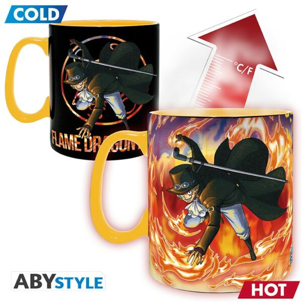 ONE PIECE - Pck Mug Heat Change 460ml+ Coaster