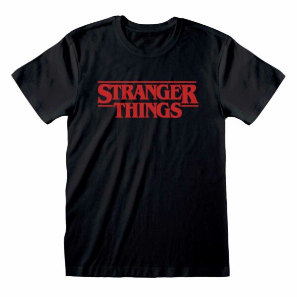 Stranger Things Logo Black - Talla XXL