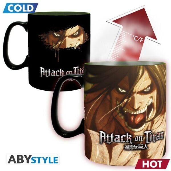 ATTACK ON TITAN - Mug Heat Change - 460 ml - Titan Eren