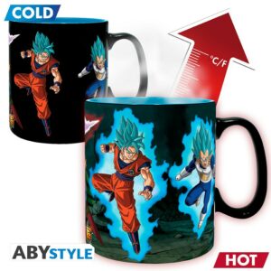 DRAGON BALL SUPER - Mug Heat Change - 460 ml Saiyans vs Black